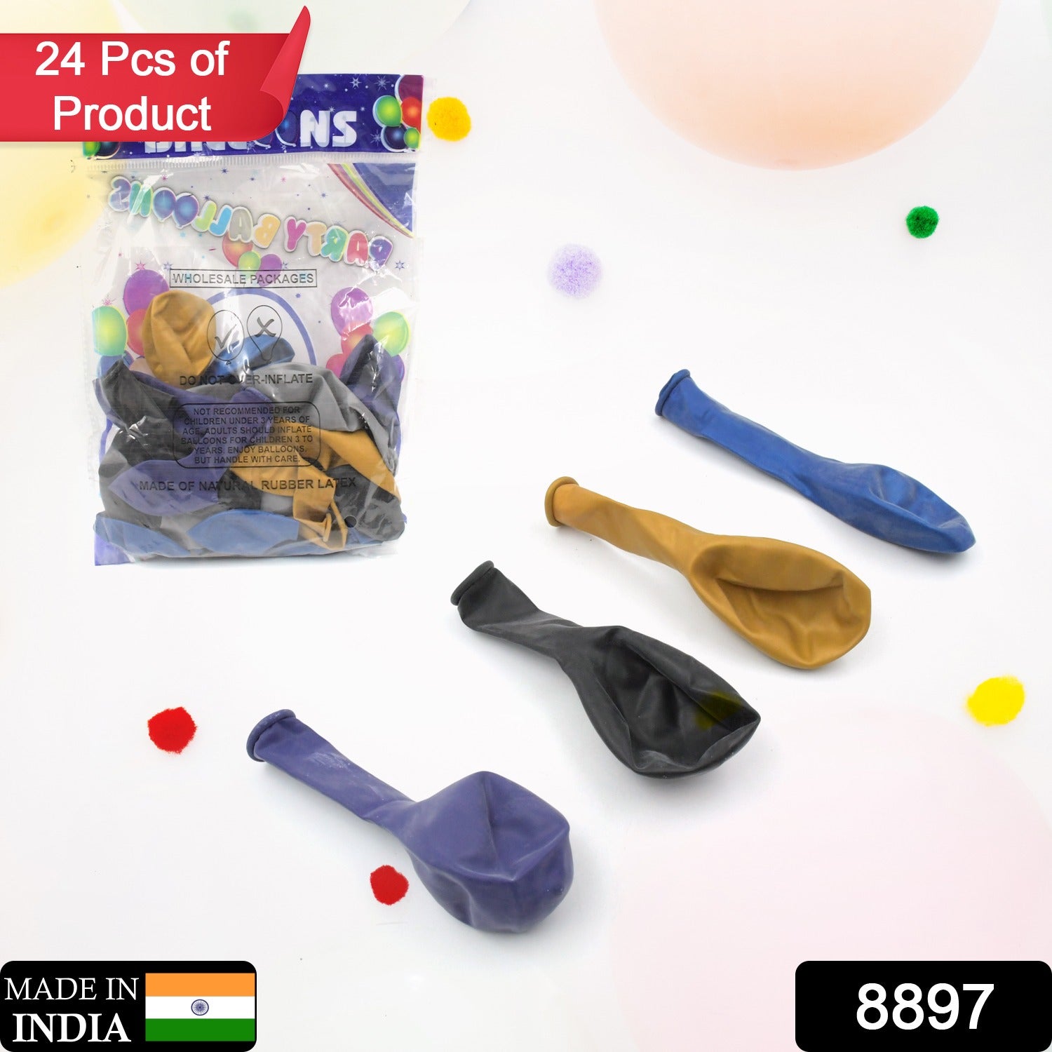 8897 Balloons Kinds Of Latex Balloons For Birthdayanniversaryvalentinesweddingengagement Party Decoration Birthday Decoration Items For Kids Multicolor (24 Pcs Set) 8897 Balloons Kinds Of Latex Balloons For Birthdayanniversaryvalentinesweddingengagement Party Decoration Birthday Decoration Items For Kids Multicolor (24 Pcs Set)